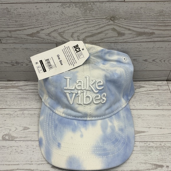 Time and Tru Accessories - Lake Vibes Blue Tie-Dye Baseball Cap - Light Blue & White